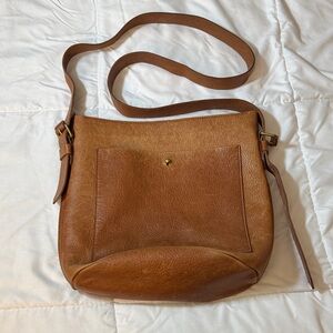 Madewell The Transport Shoulder Crossbody Leather Brown Bag